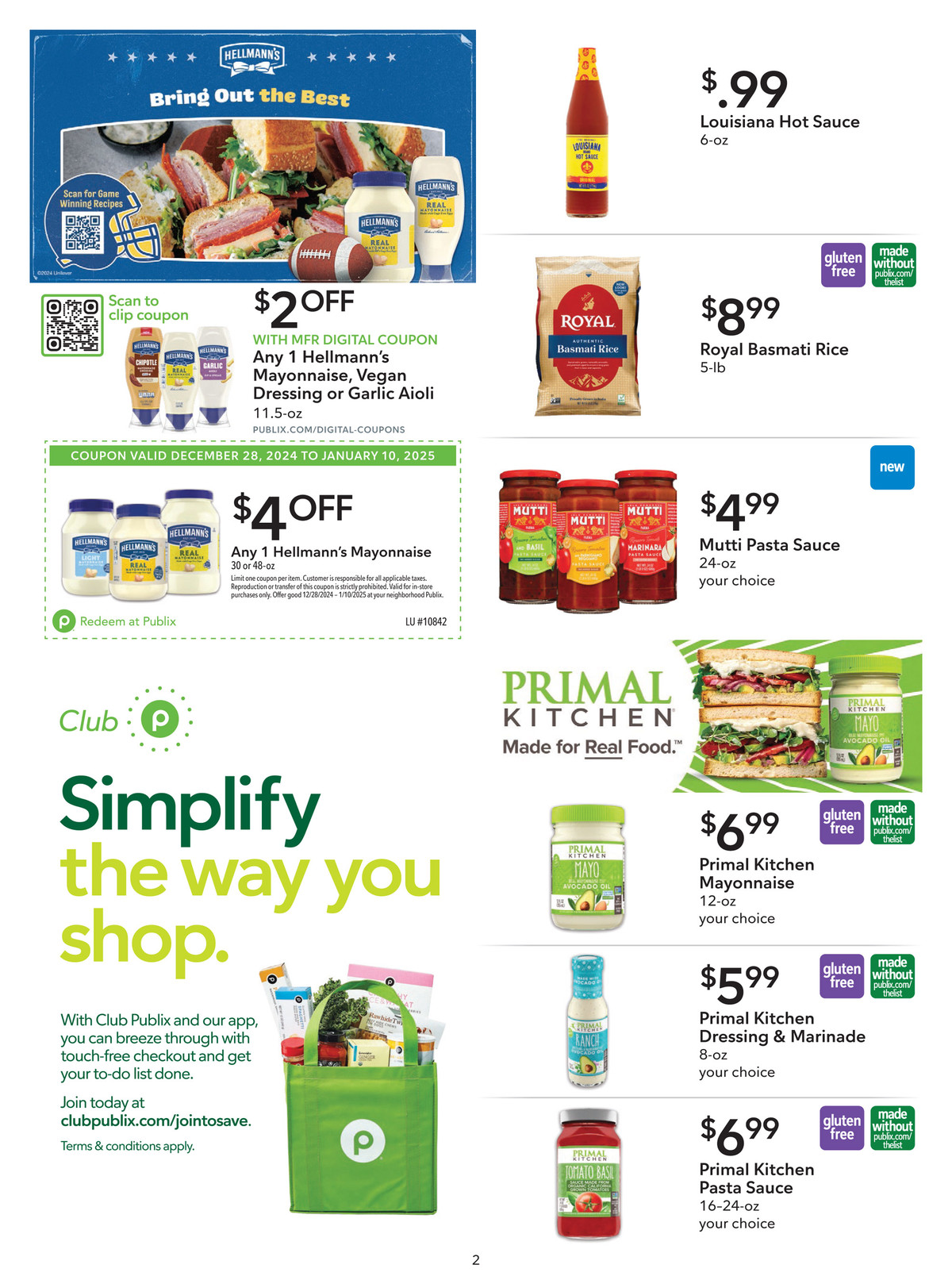 Publix Extra Savings December 28, 2024 - January 10, 2025 | WeeklyAds2