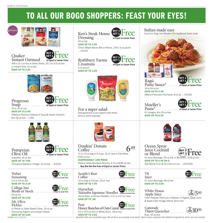 Publix Weekly Ad January 10 - 16, 2018 page 11