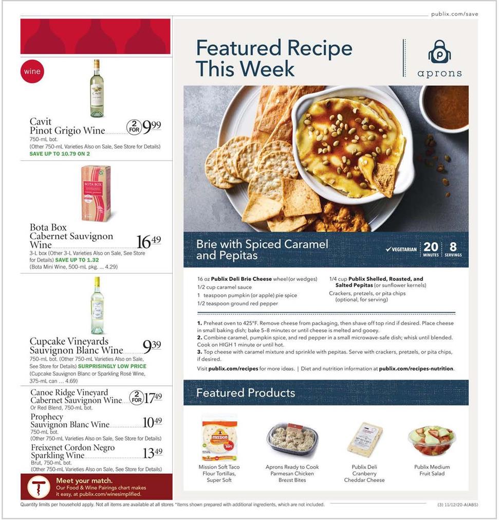 Publix Weekly Ad Nov 11 - 17, 2020 page 3