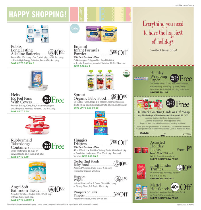 Publix Weekly Ad Nov 30 - Dec 6 2016 page 15