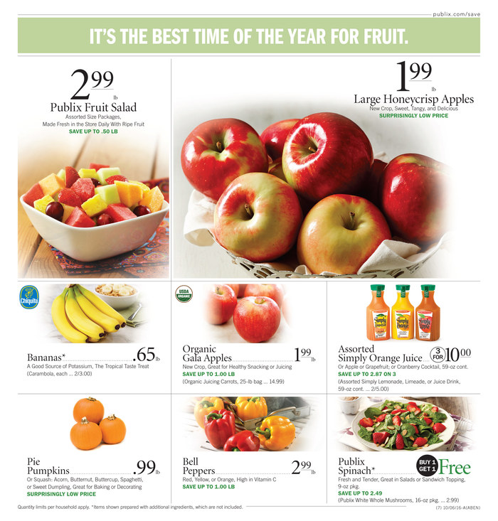 Publix Weekly Ad Oct 5 - 11 2016 page 7