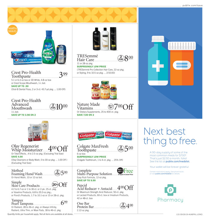 Publix Weekly Ad Sep 25 - Oct 1, 2019 page 13