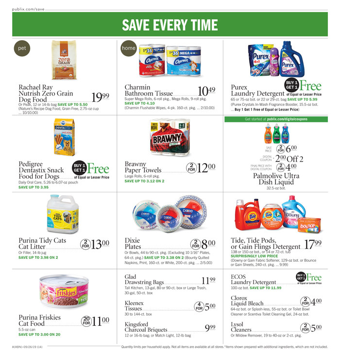 Publix Weekly Ad Sep 25 - Oct 1, 2019 page 14
