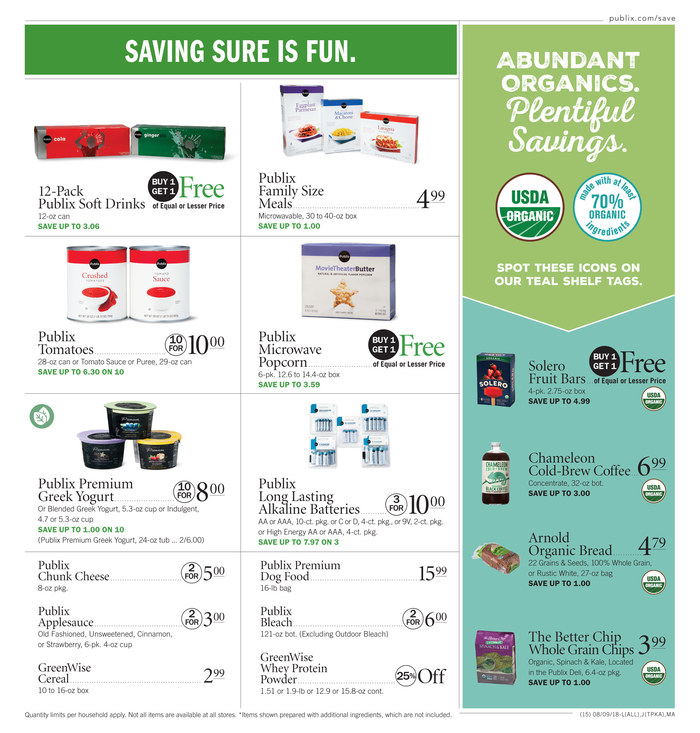 Publix Weekly Ad Aug 8 - 14, 2018 page 15