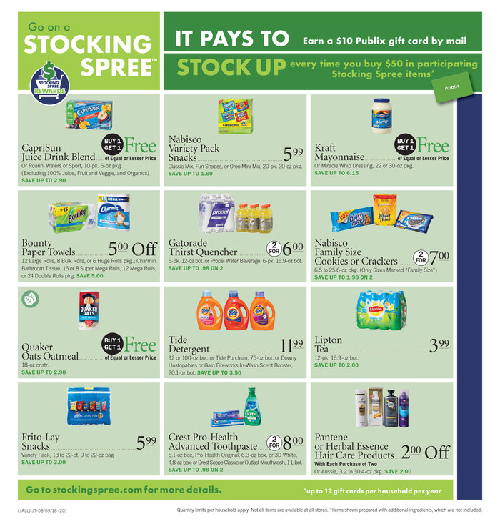 Publix Weekly Ad Aug 8 - 14, 2018 page 20