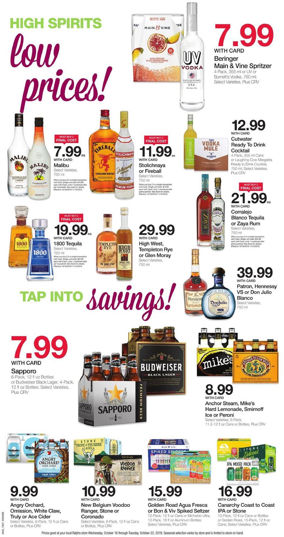 Ralphs Weekly Ad Oct 23 - 29, 2019 page 10