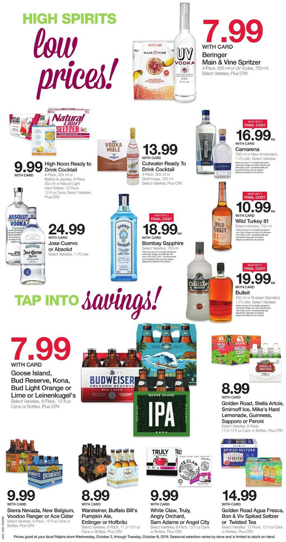 Ralphs Weekly Ad Oct 2 - 8, 2019 page 9
