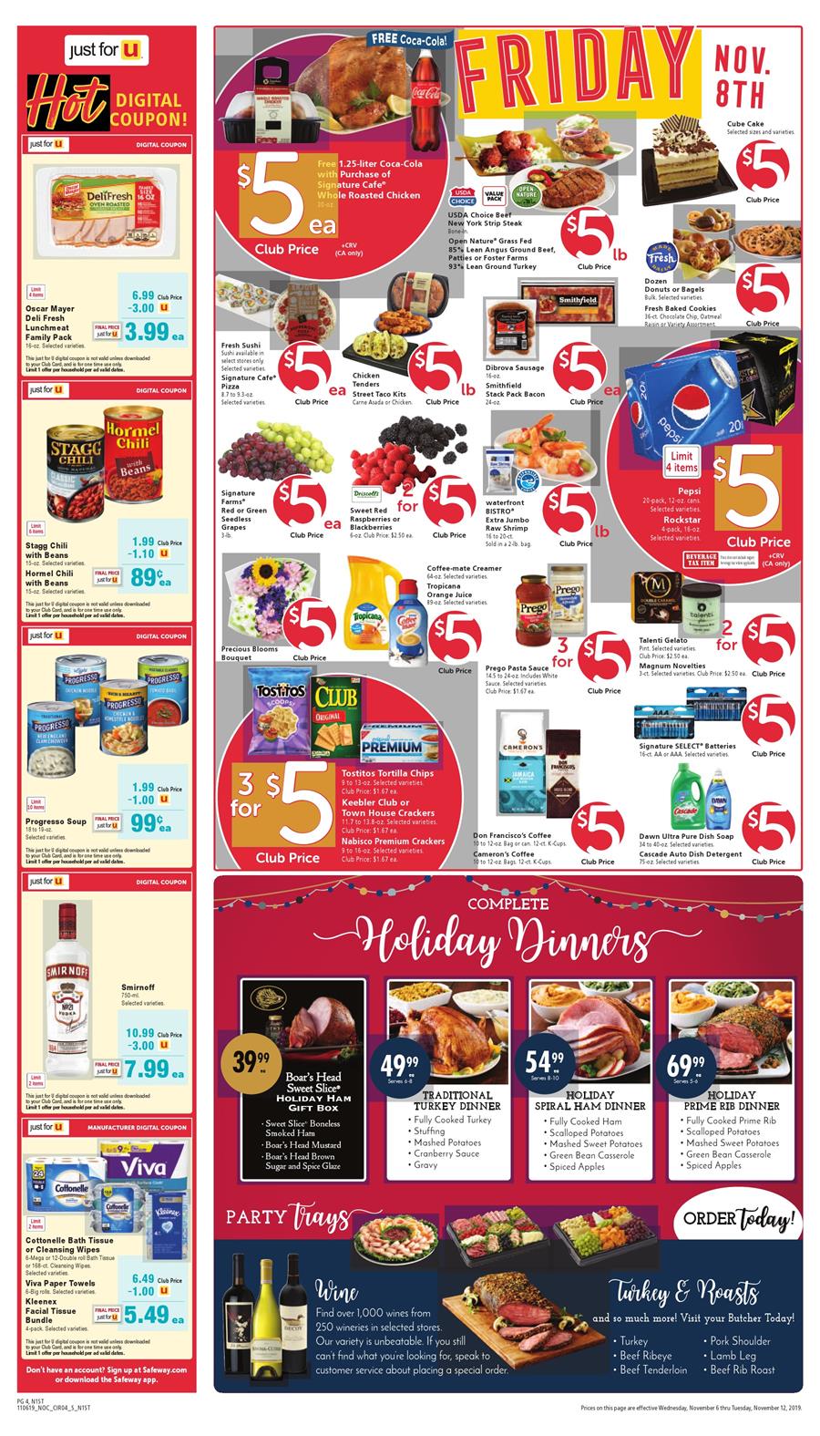 Safeway Weekly Ad Nov 6 - 12, 2019 page 4