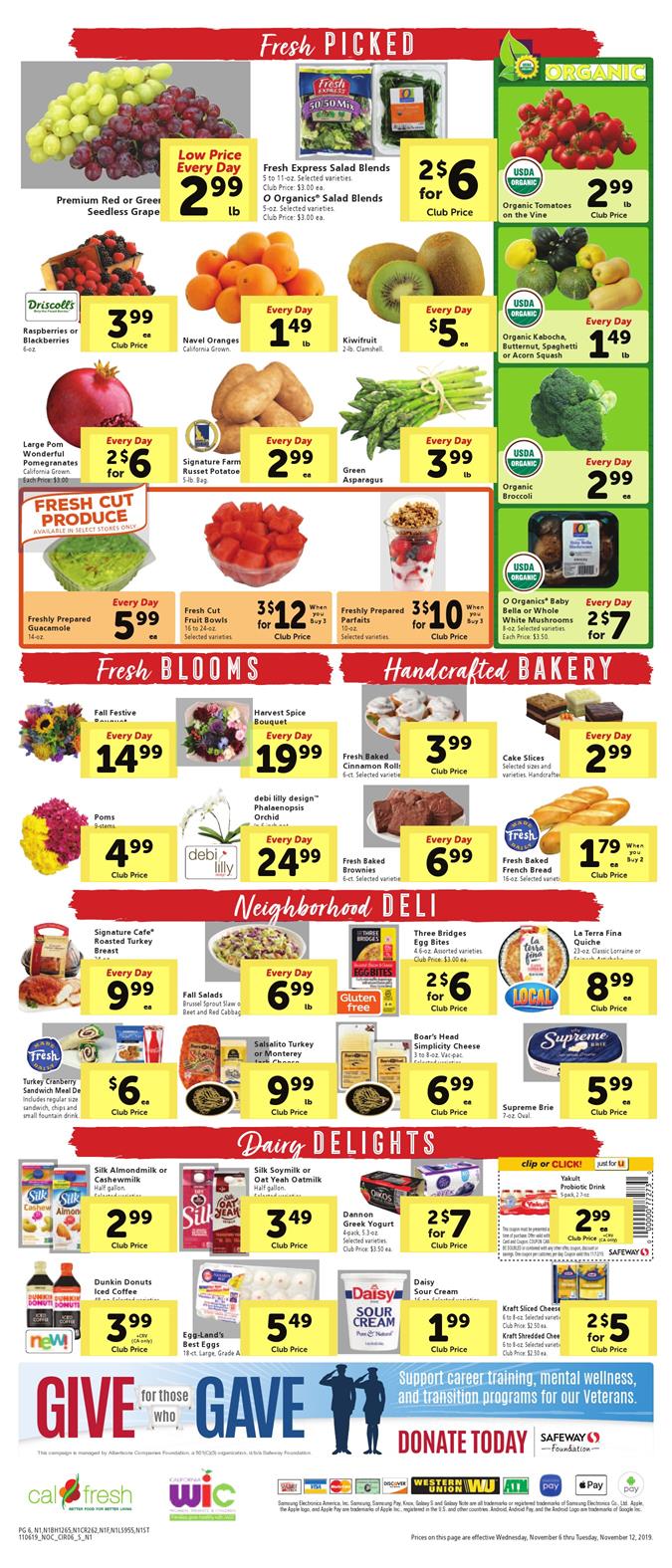 Safeway Weekly Ad Nov 6 - 12, 2019 page 6