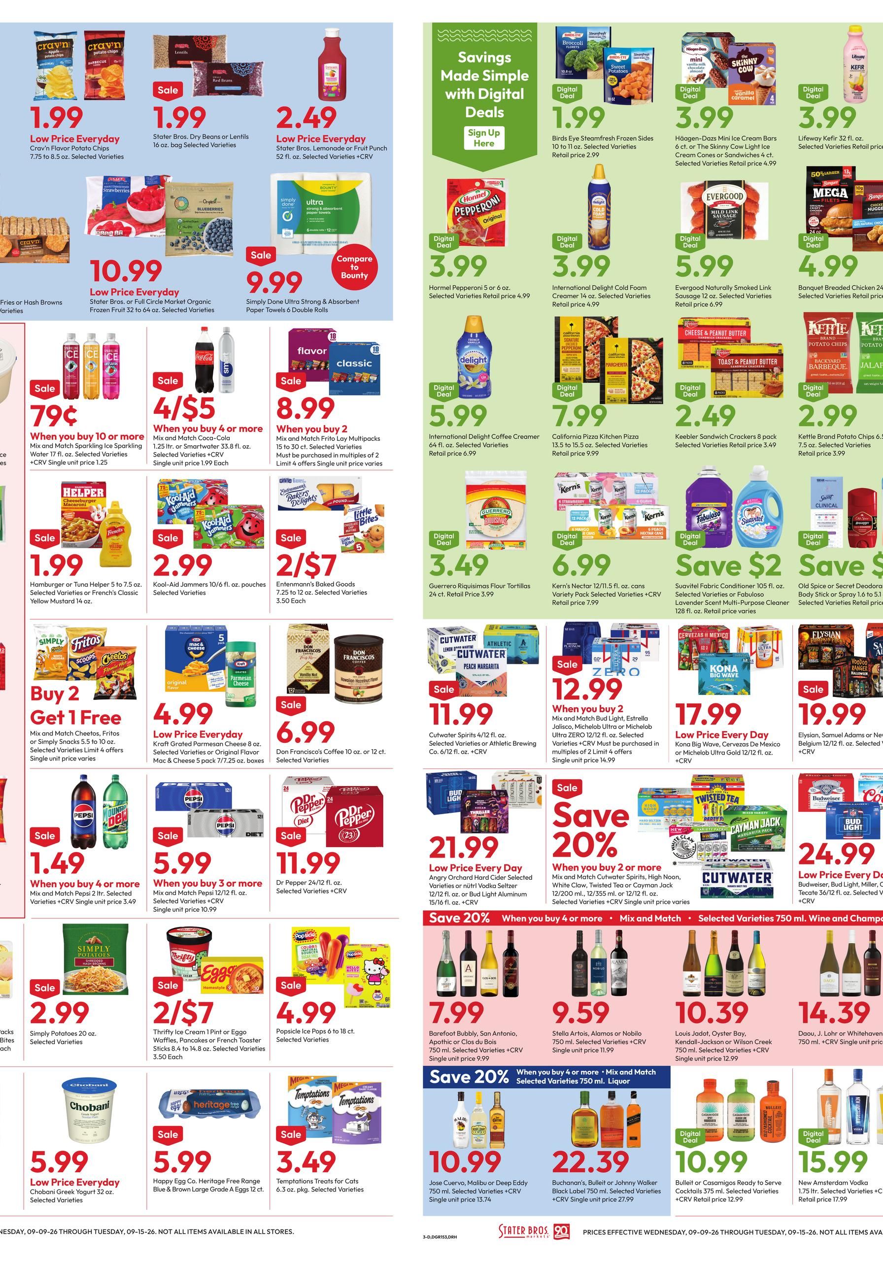 Stater Bros. Markets Weekly Ad September 9 - 15, 2026 page 2