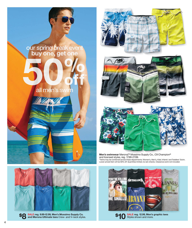 Target Weekly Ad Swimwear Sale March 2015 page 4