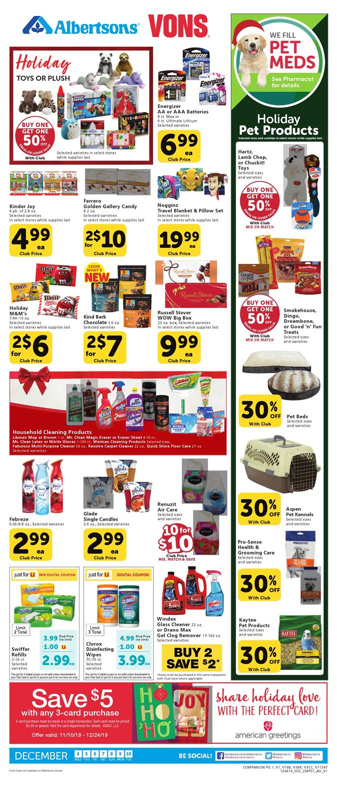 Vons Weekly Ad Dec 4 - 10, 2019 | WeeklyAds2