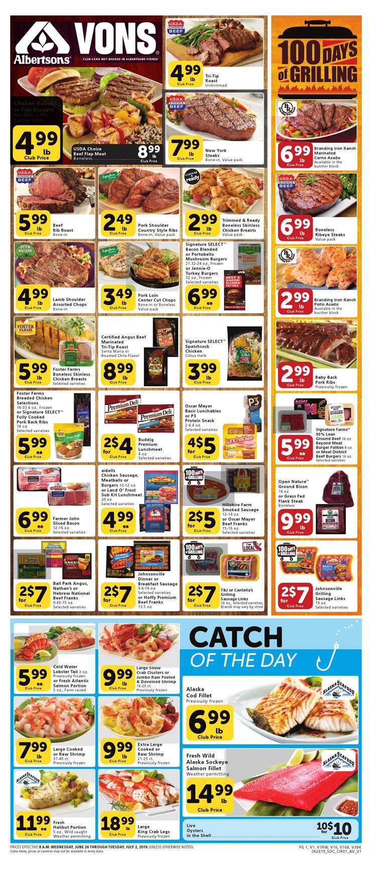 Vons Ad Jun 26 - Jul 2, 2019 | WeeklyAds2