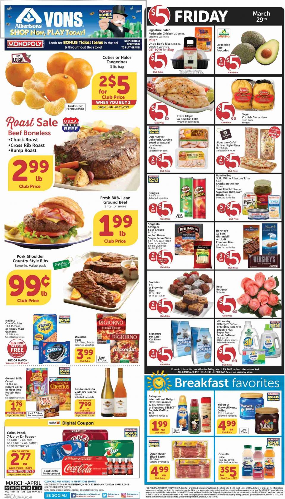 Vons Ad Mar 27 - Apr 2, 2019 | WeeklyAds2