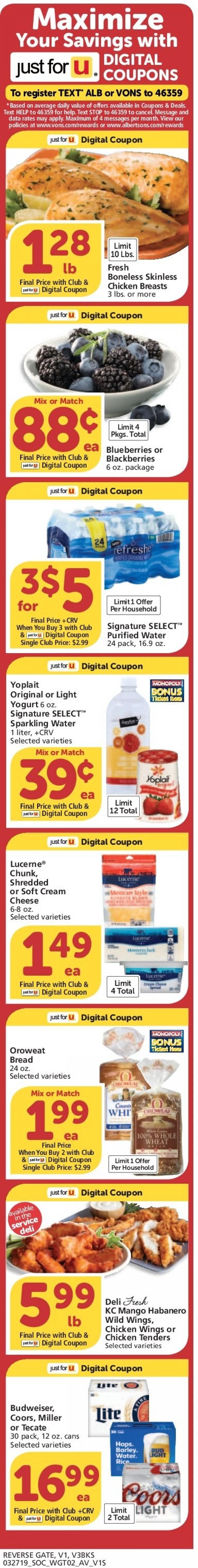 Vons Ad Mar 27 - Apr 2, 2019 | WeeklyAds2