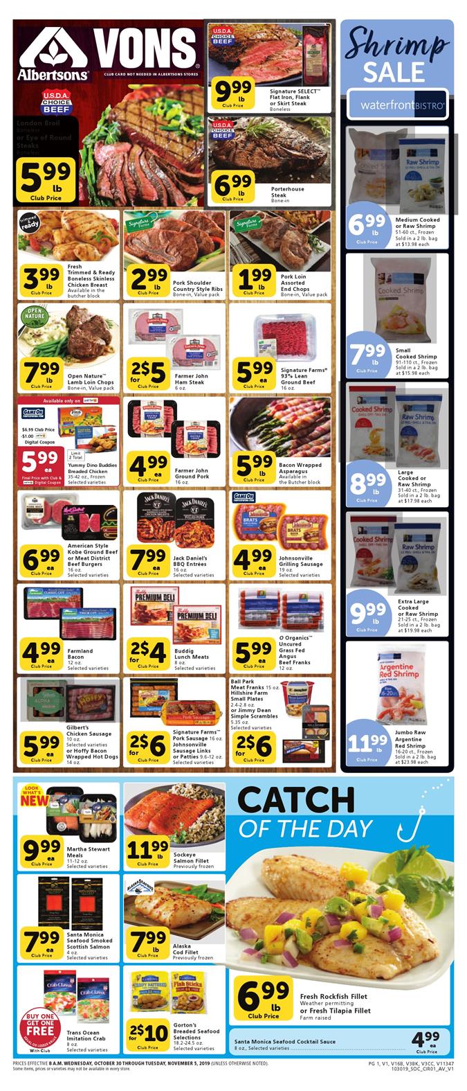Vons Ad Oct 30 - Nov 5, 2019 | WeeklyAds2