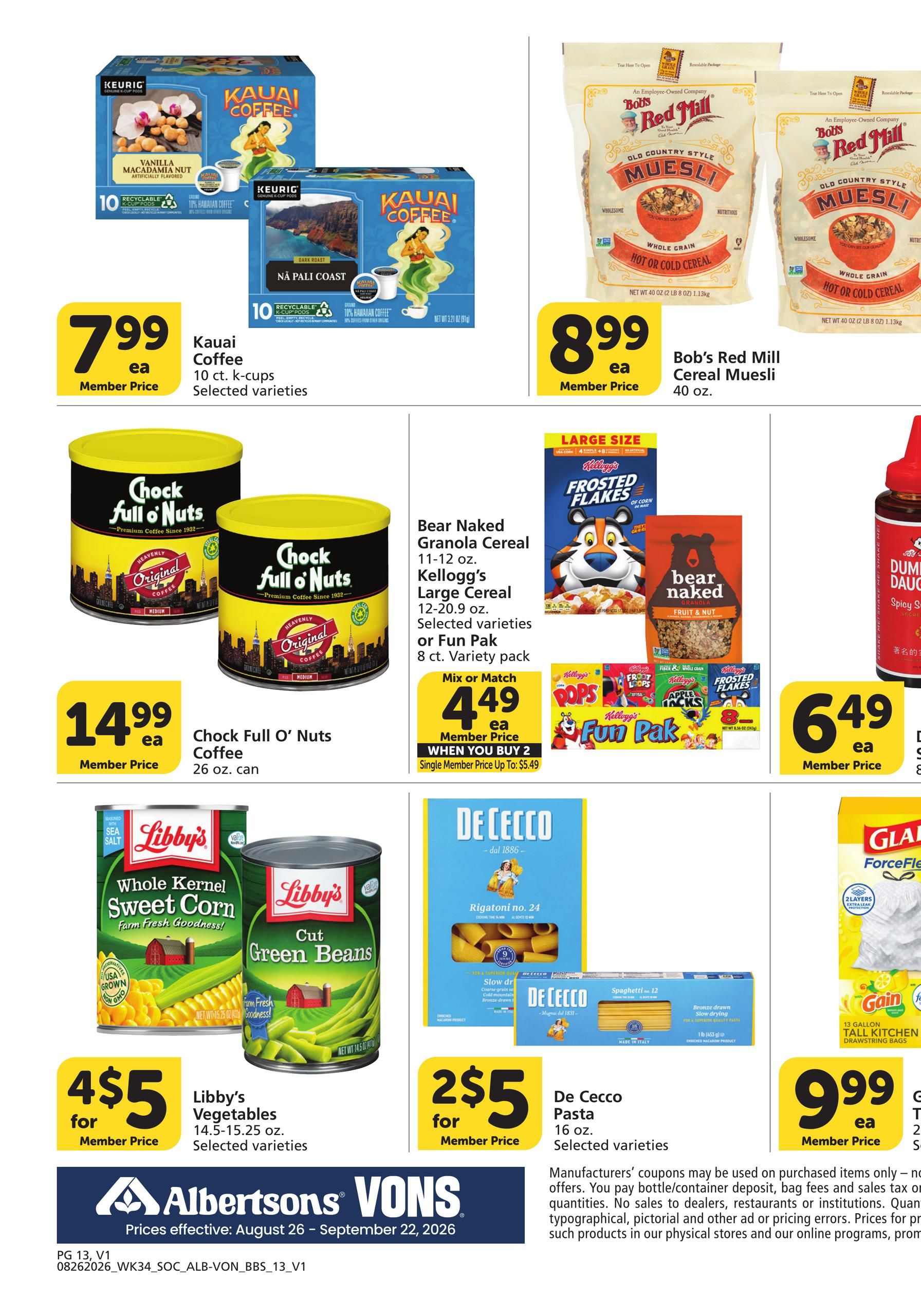 Vons Big Book of Savings August 26 - September 22, 2026 page 21