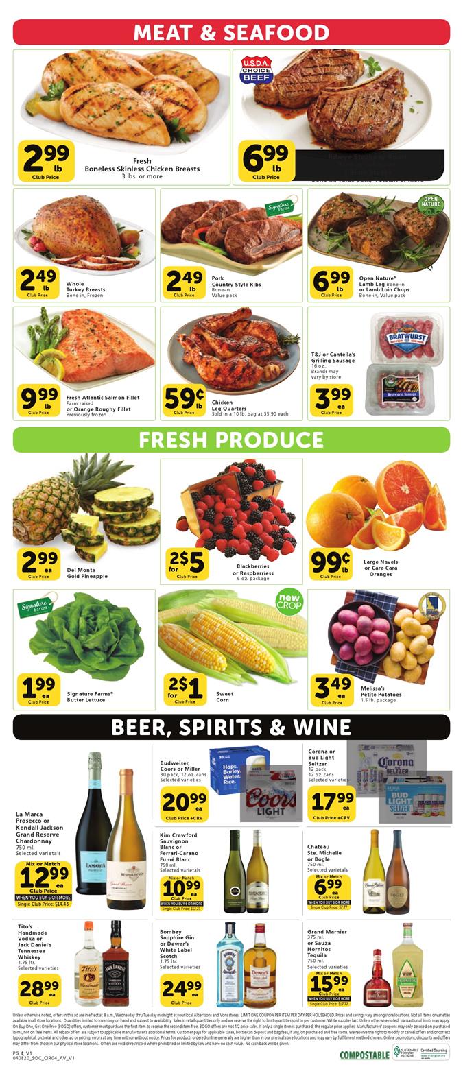 Vons Weekly Ad Apr 8 - 14, 2020 | WeeklyAds2
