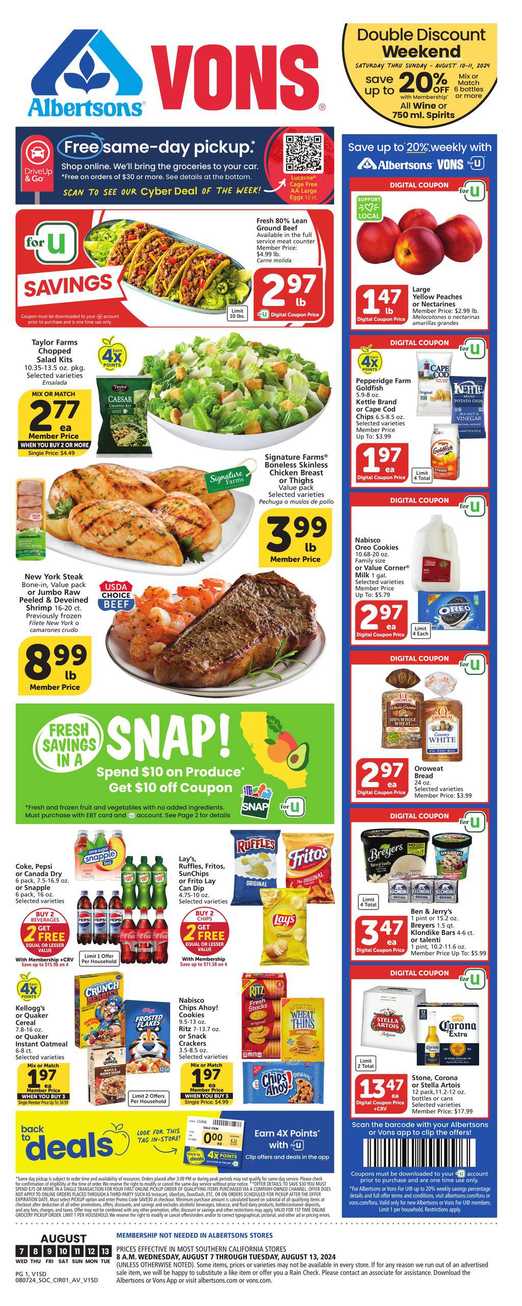 Vons Weekly Ad August 7 - 13, 2024 | WeeklyAds2
