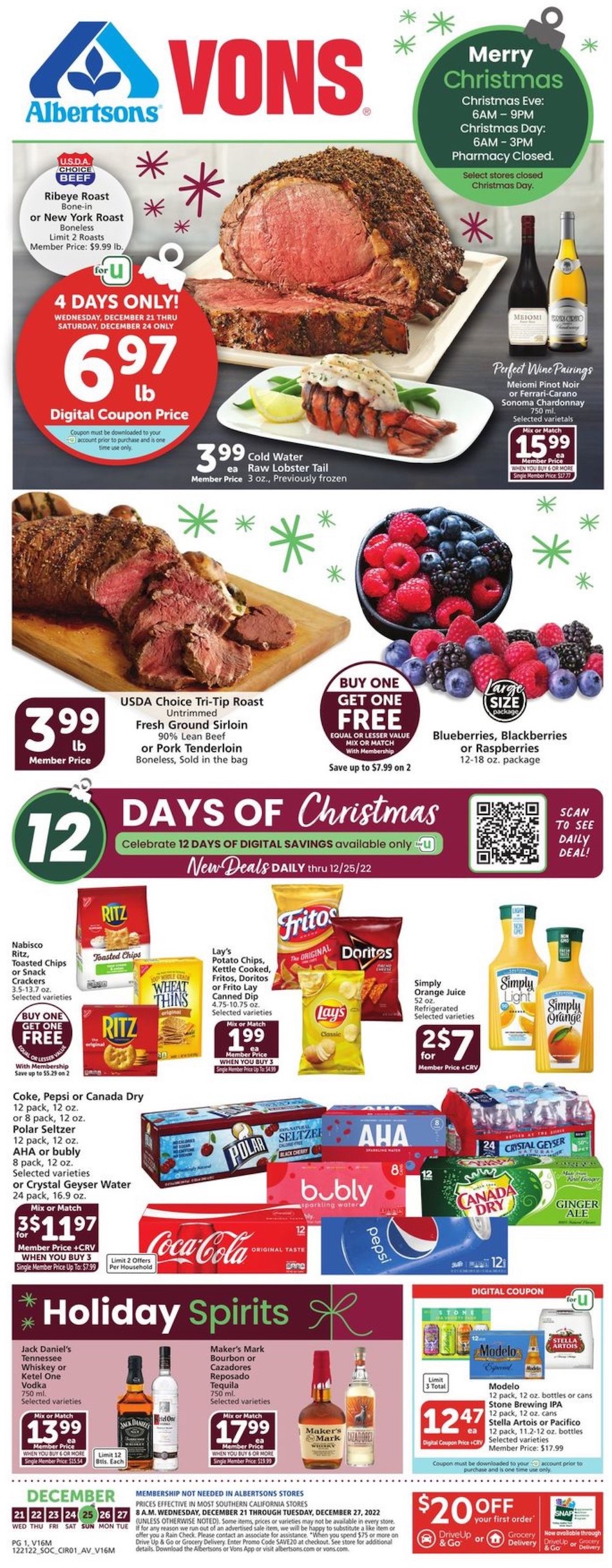 Vons Weekly Ad Christmas Dec 21 - 27, 2022 | WeeklyAds2