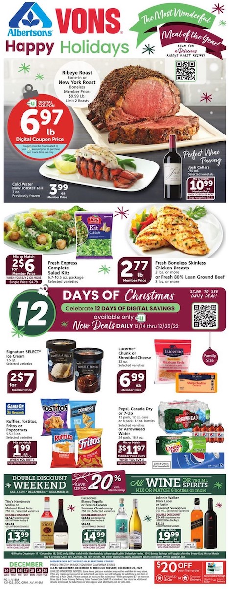 Vons Weekly Ad Dec 14 - 20, 2022 | WeeklyAds2