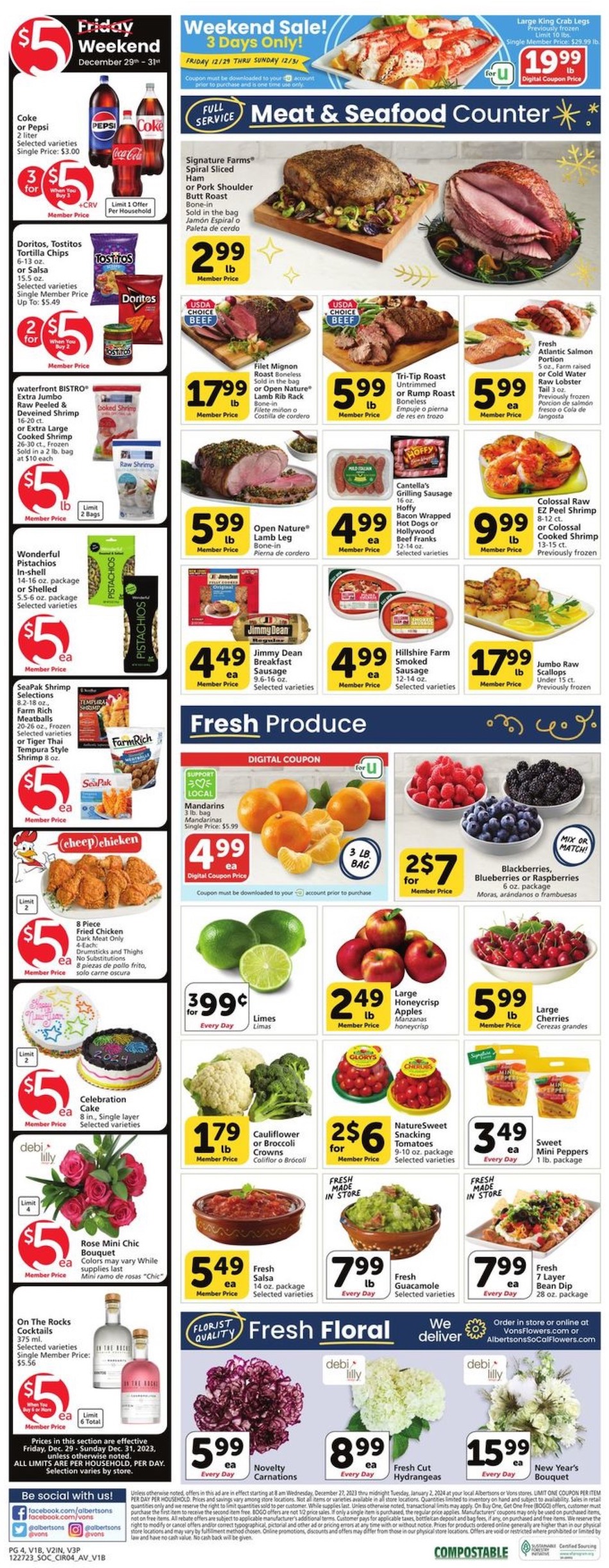 Vons Weekly Ad Dec 27 - Jan 2 | WeeklyAds2