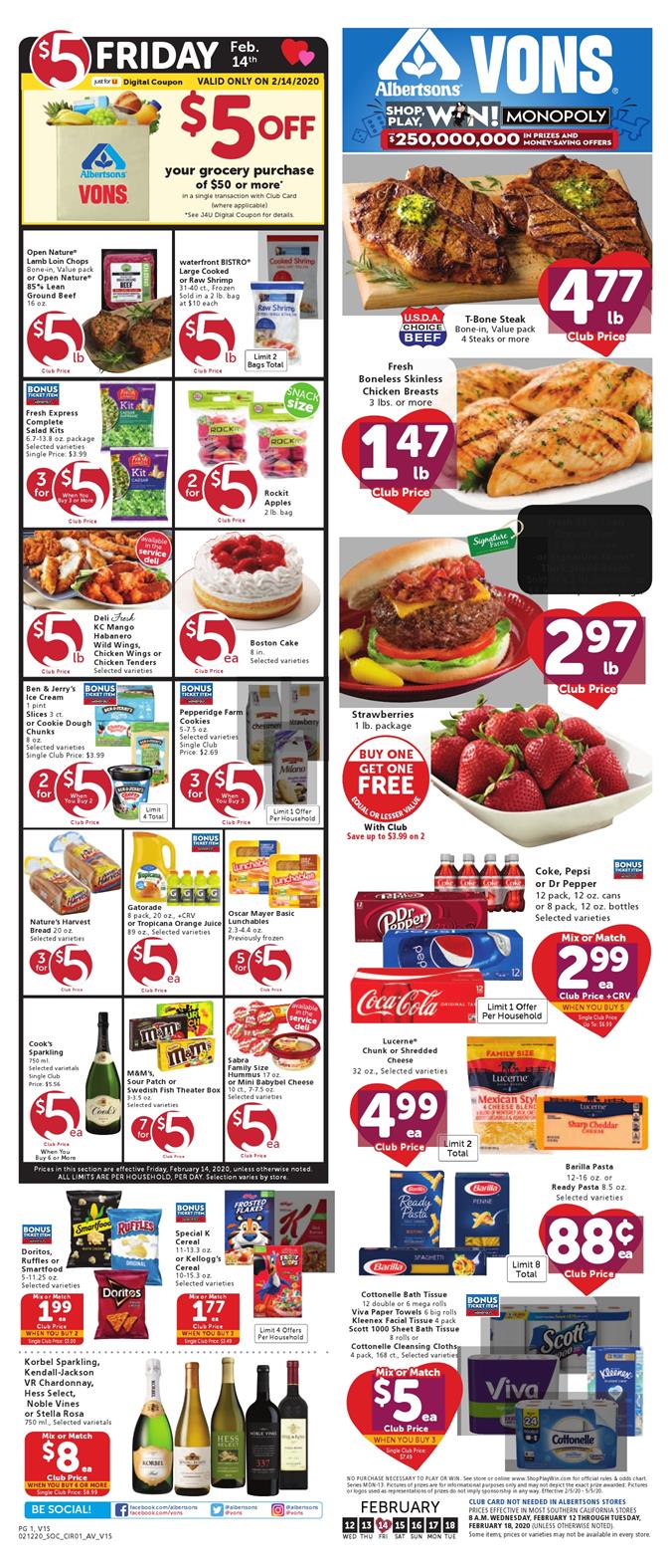 Vons Weekly Ad Feb 12 - 18, 2020 | WeeklyAds2