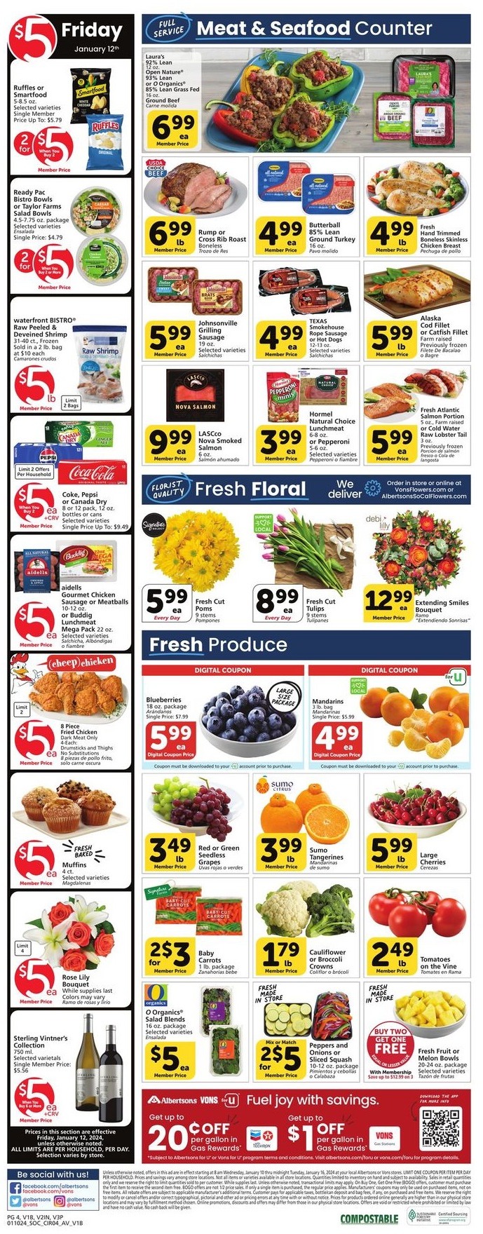 Vons Weekly Ad Jan 10 - 16, 2024 | WeeklyAds2