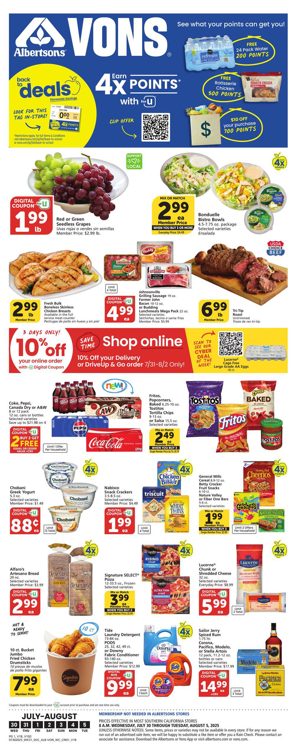 Vons Weekly Ad July 30 - August 5, 2025 | WeeklyAds2
