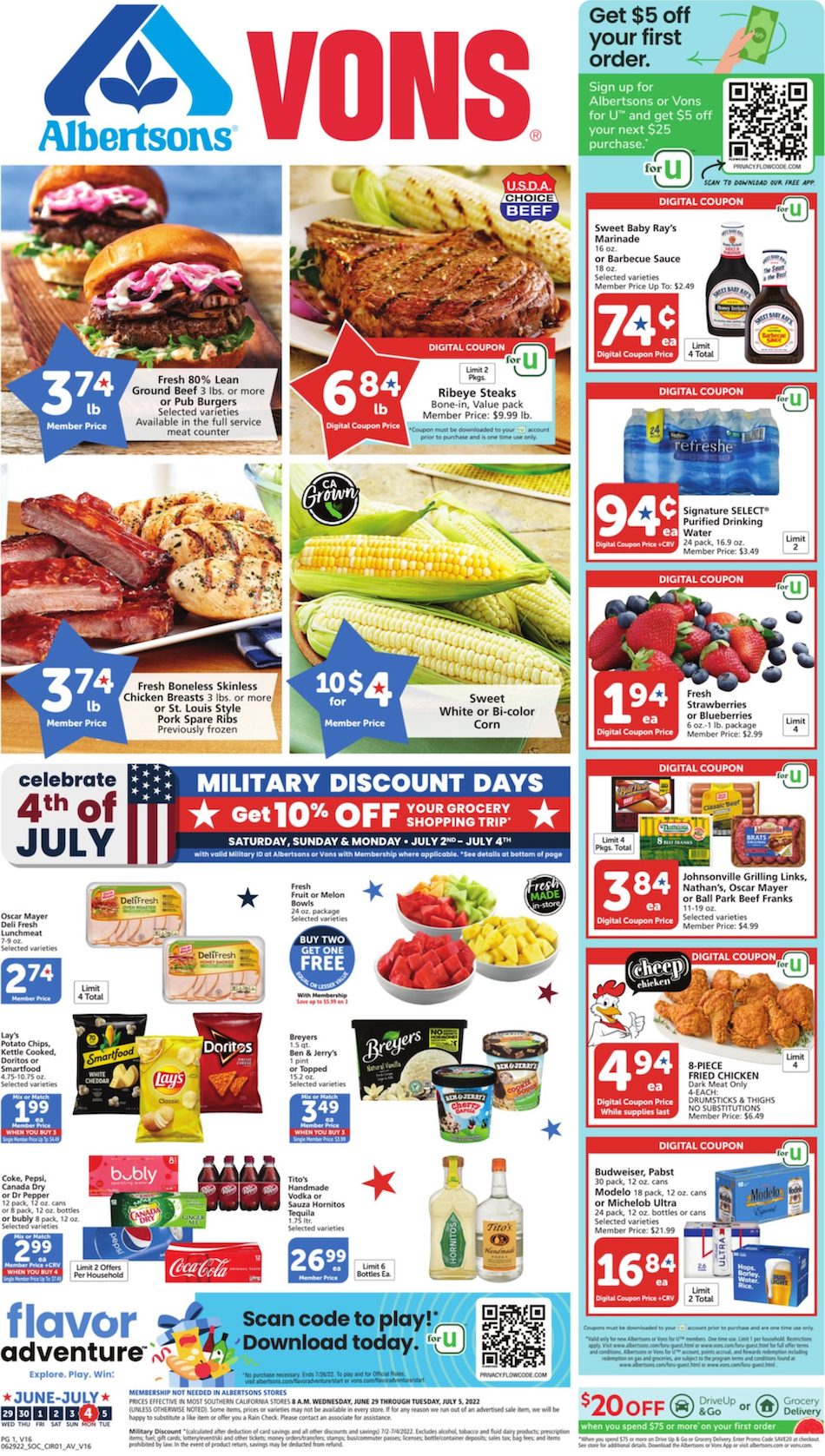 Vons Weekly Ad Jun 29 - Jul 5, 2022 | WeeklyAds2