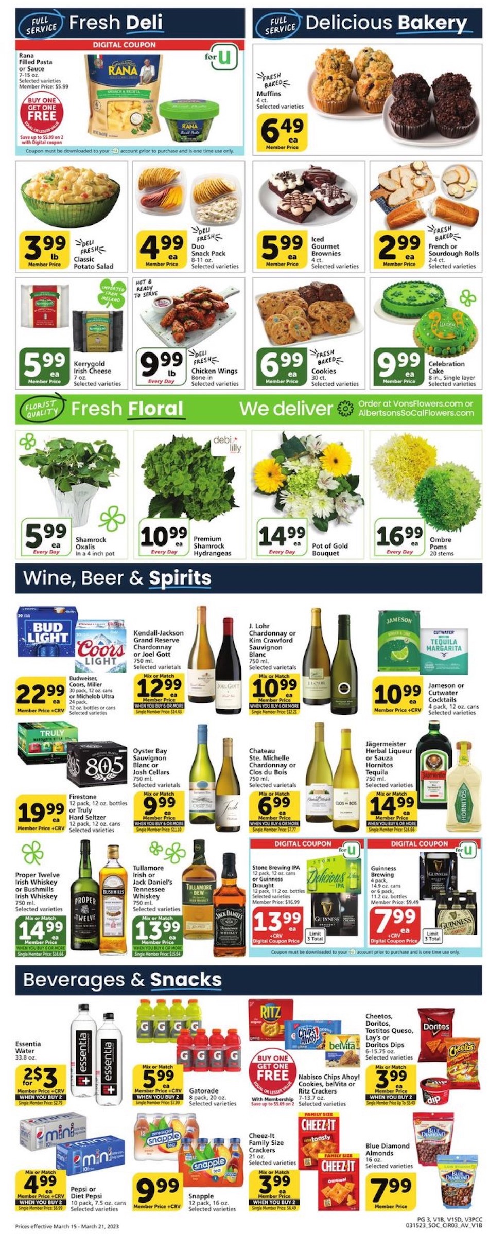 Vons Weekly Ad Sale Mar 15 - 21, 2023 | WeeklyAds2