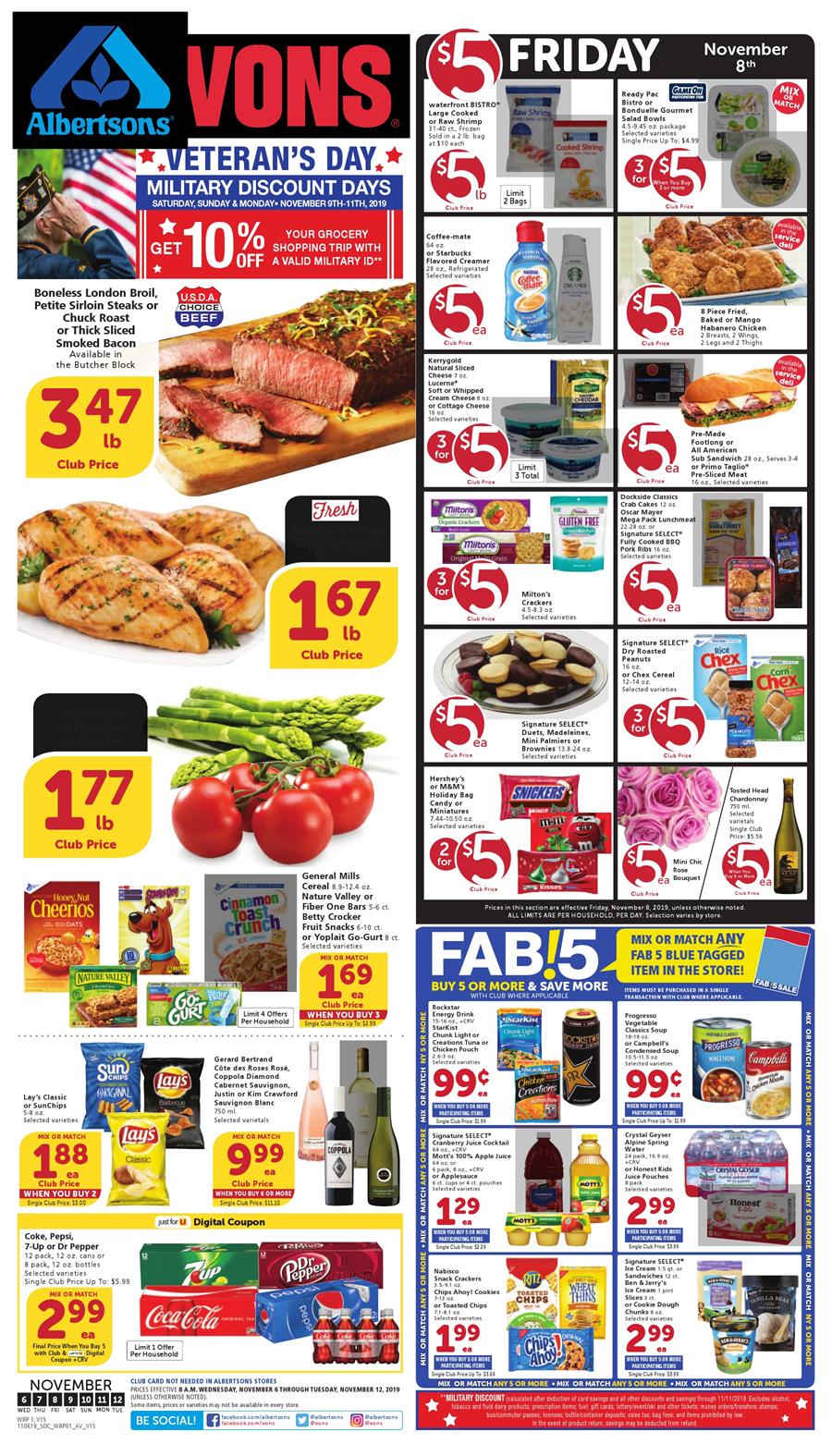 Vons Weekly Ad Nov 6 - 12, 2019 | WeeklyAds2