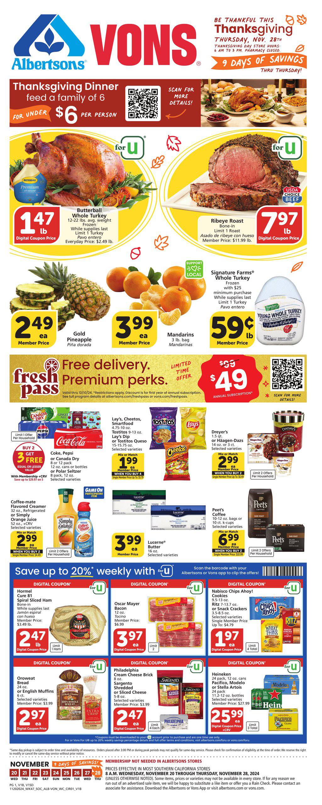 Vons Weekly Ad November 20 - 28, 2024 | WeeklyAds2