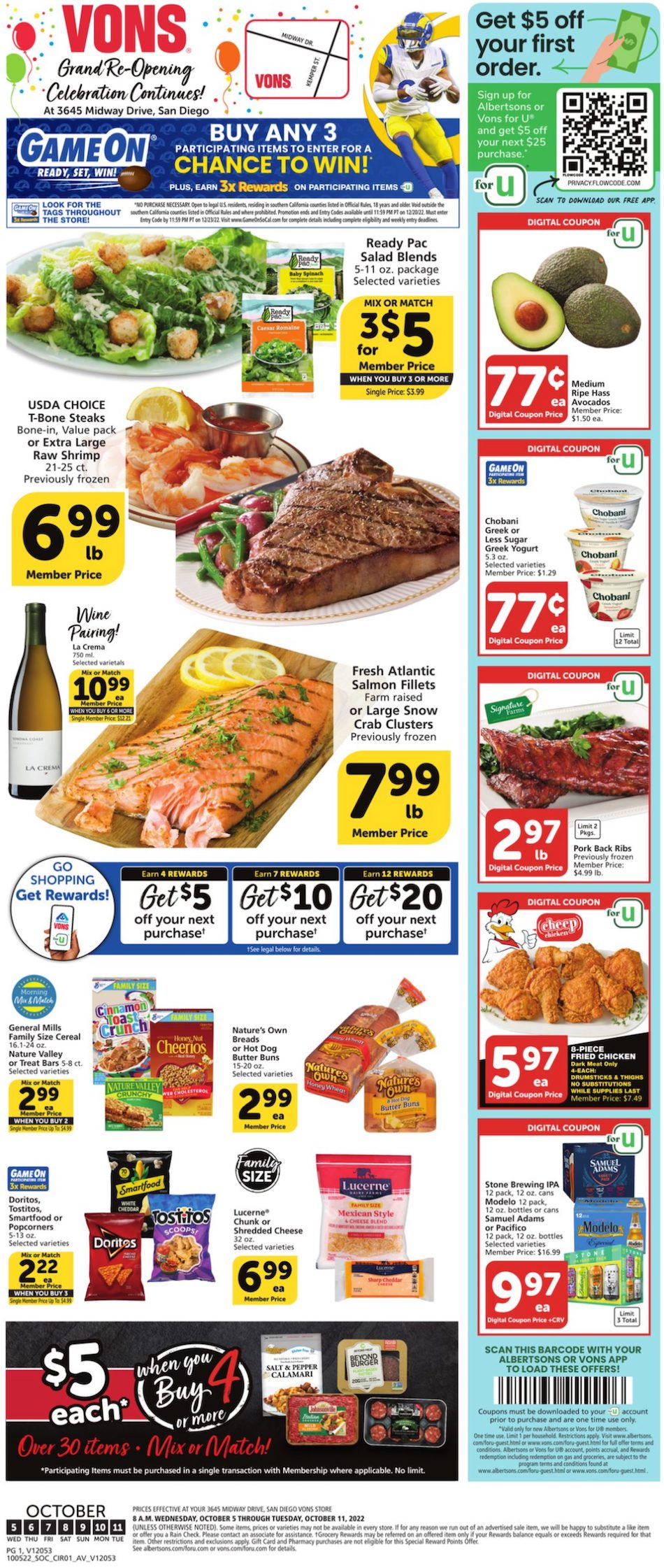 Vons Weekly Ad Oct 5 - 11, 2022 | WeeklyAds2