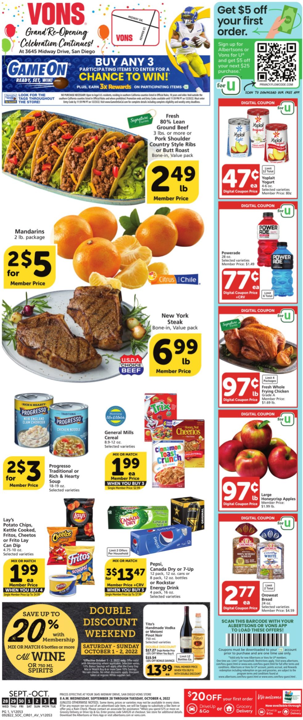 Vons Weekly Ad Sep 28 - Oct 4, 2022 | WeeklyAds2