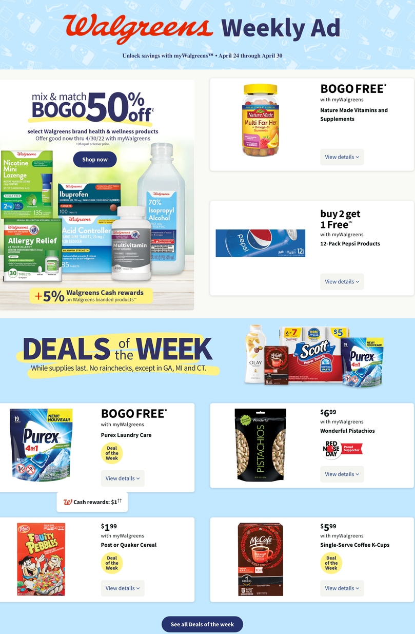 Walgreens Weekly Ad Apr 24 - 30, 2022 | WeeklyAds2
