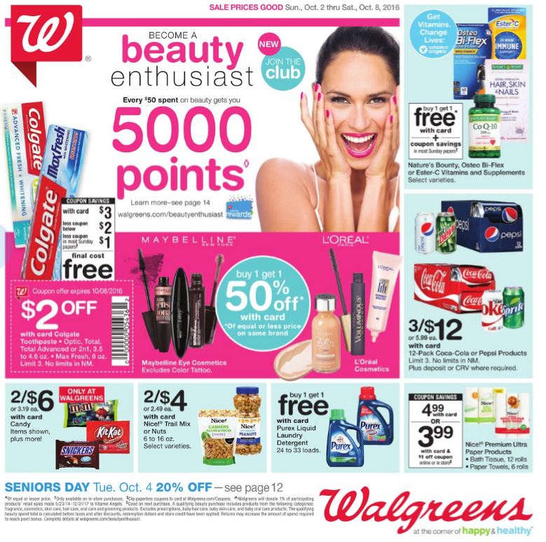 Walgreens Weekly Ad Oct 9 - 15 2016 | WeeklyAds2