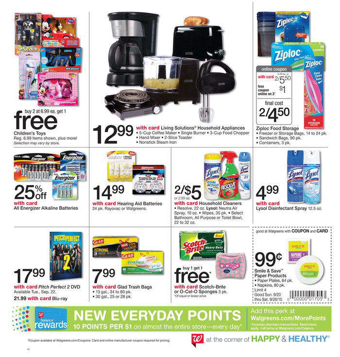 Walgreens Weekly Ad Sep 20 - Sep 26 2015 | WeeklyAds2