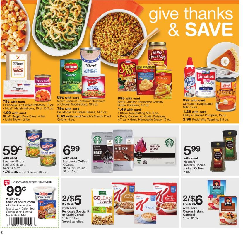 Walgreens Weekly Ad Thanksgiving Nov 20 - 26 2016 page 2