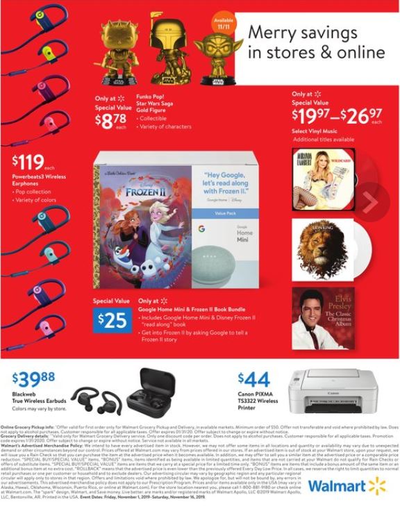 Walmart Ad Nov 1 - 16, 2019 page 28