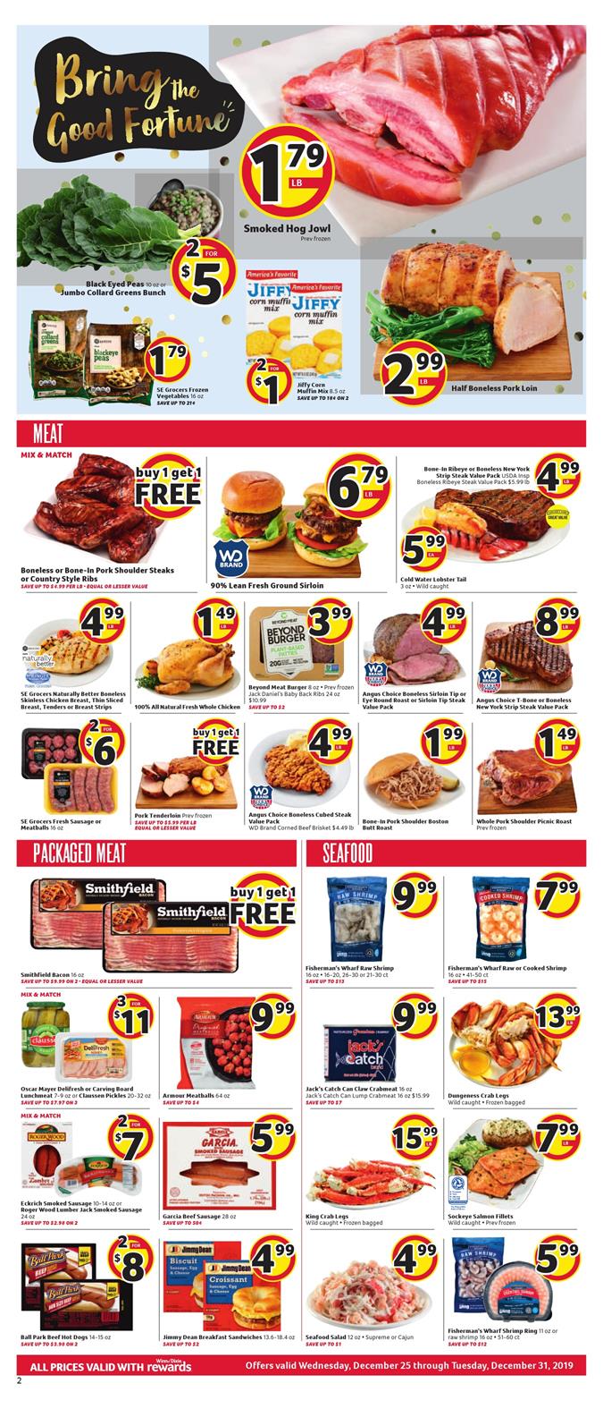 Winn Dixie Weekly Ad Dec 25 - 31, 2019 page 2