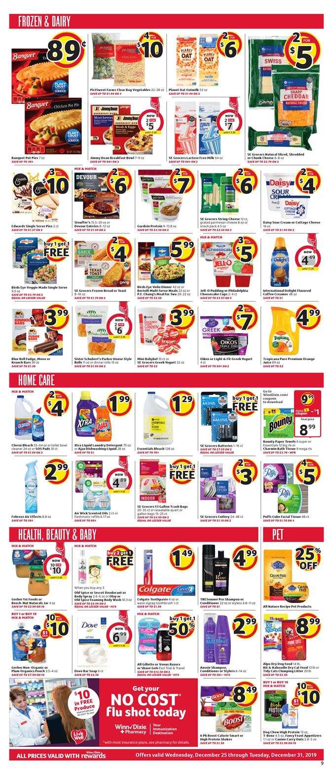 Winn Dixie Weekly Ad Dec 25 - 31, 2019 page 9