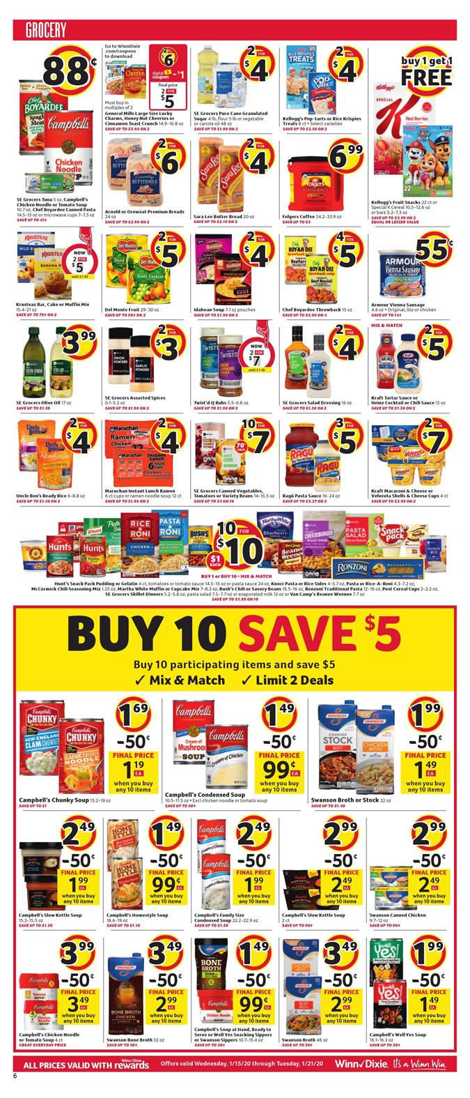 Winn Dixie Weekly Ad Jan 15 - 21, 2020 page 6