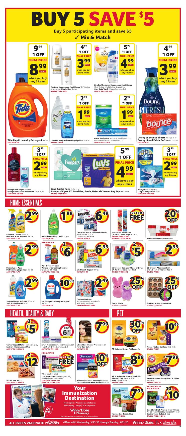 Winn Dixie Weekly Ad Mar 25 - 31, 2020 page 7