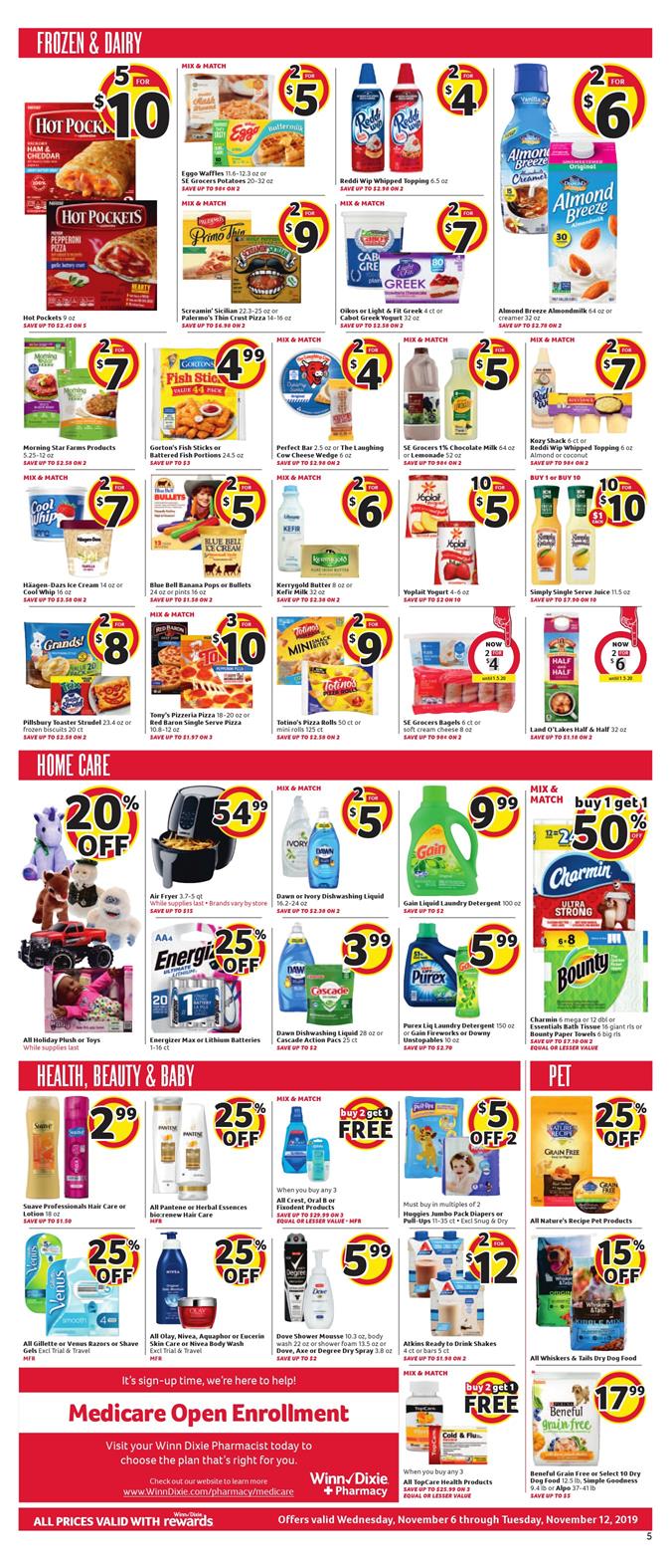 Winn Dixie Ad Nov 6 - 12, 2019 page 7
